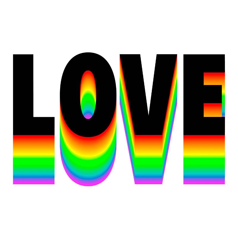 Love Text Regenbogen
