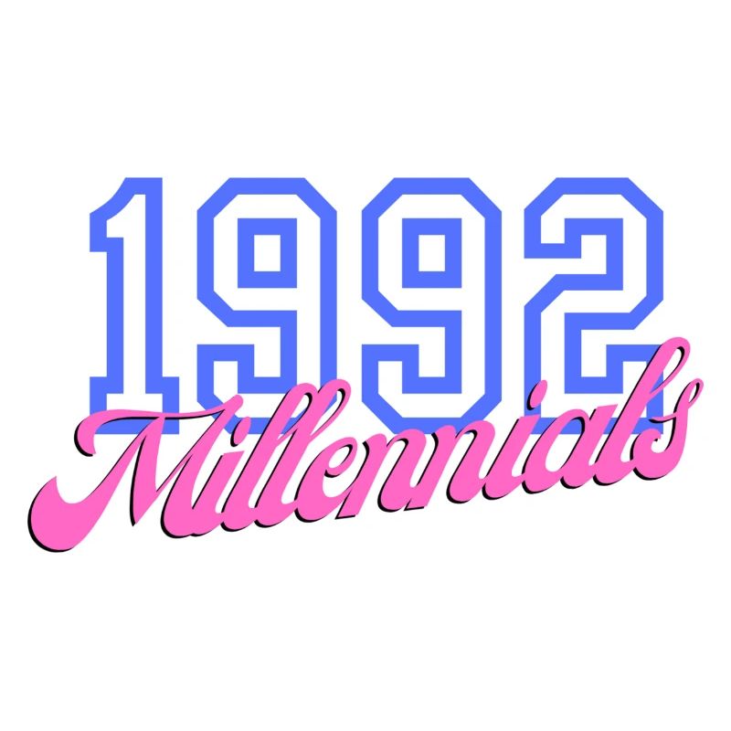 Retro 1992 Millennial Numerisches Design