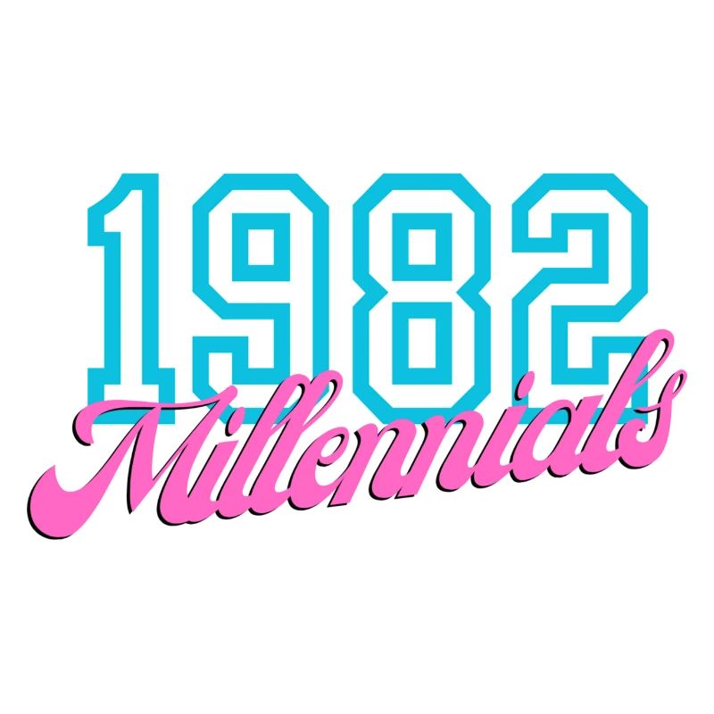 1982 Millennial Retro Numerisches Design