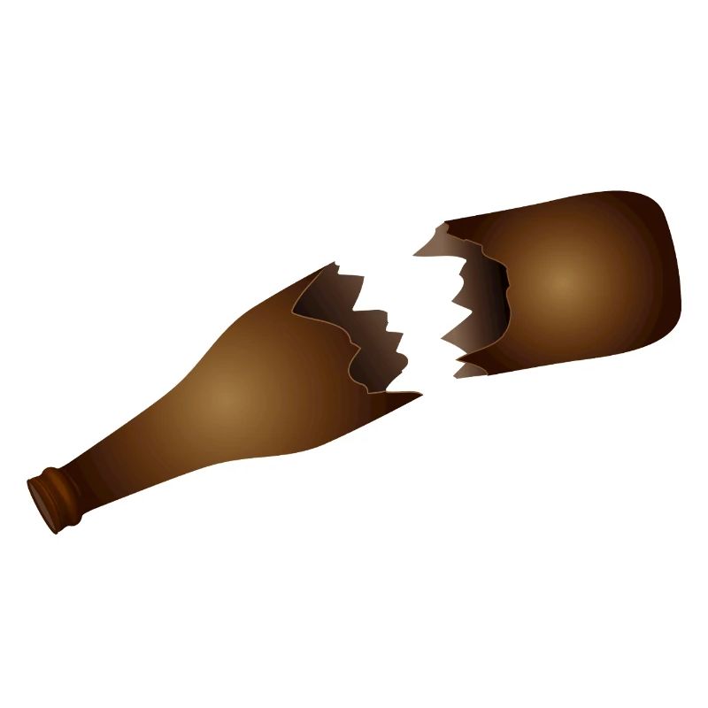 Zerbrochene Bierflasche Illustration