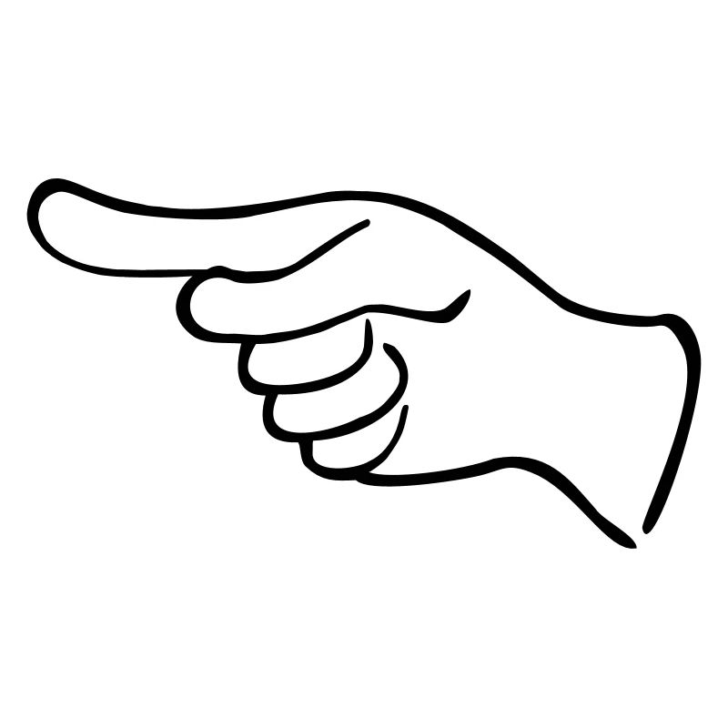 Eine hinweisende Hand