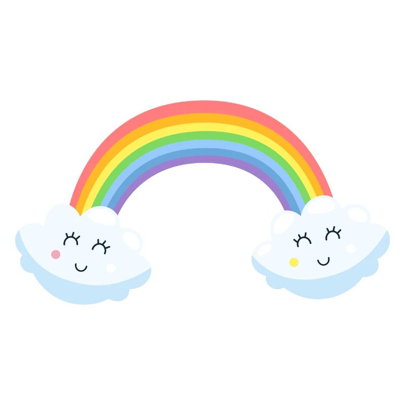 Verspielte Regenbogenwolken