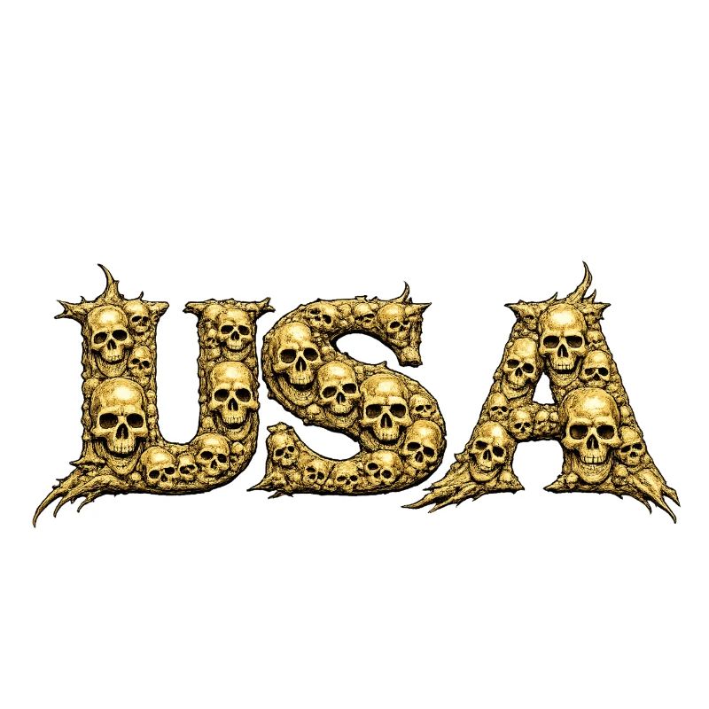 USA Schädelranke Gothic Logo