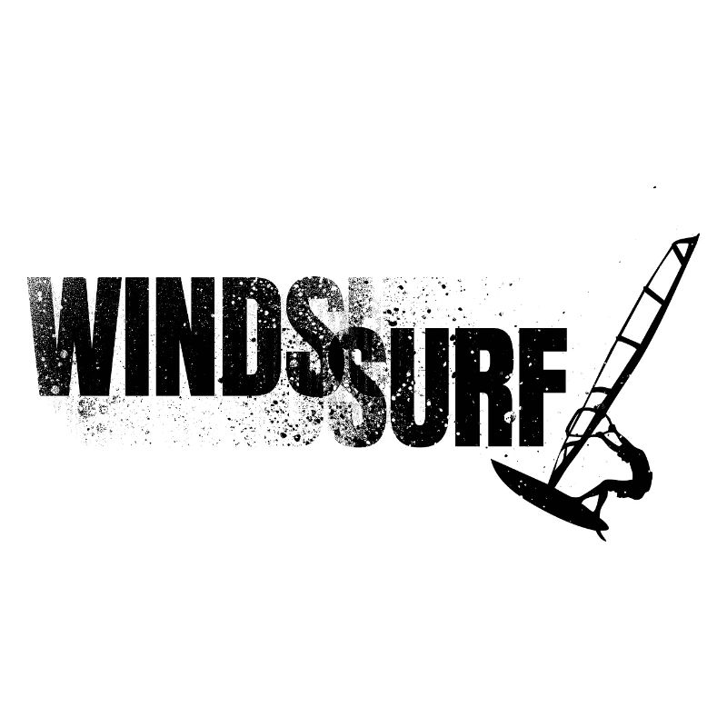 Windsurfer mit Schriftzug