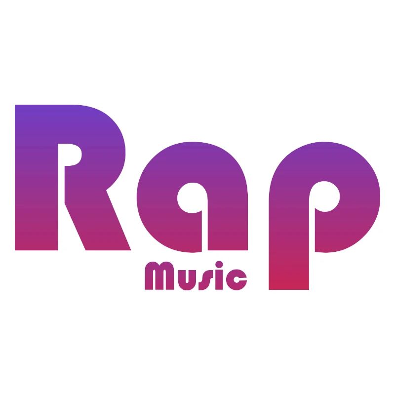 Lebendiges Textdesign Rap Musik