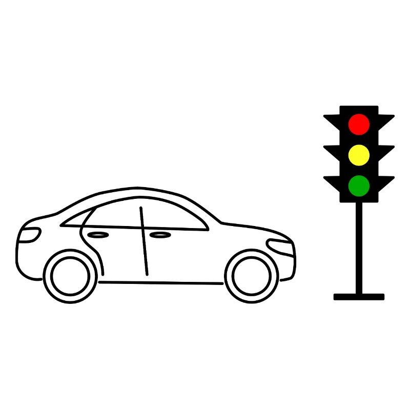 Ampel mit Auto