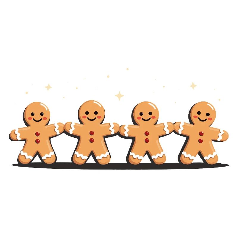 Gingerbread Quartet Holiday Charm