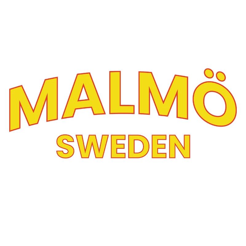 Malmö Schweden Retro-Textstil