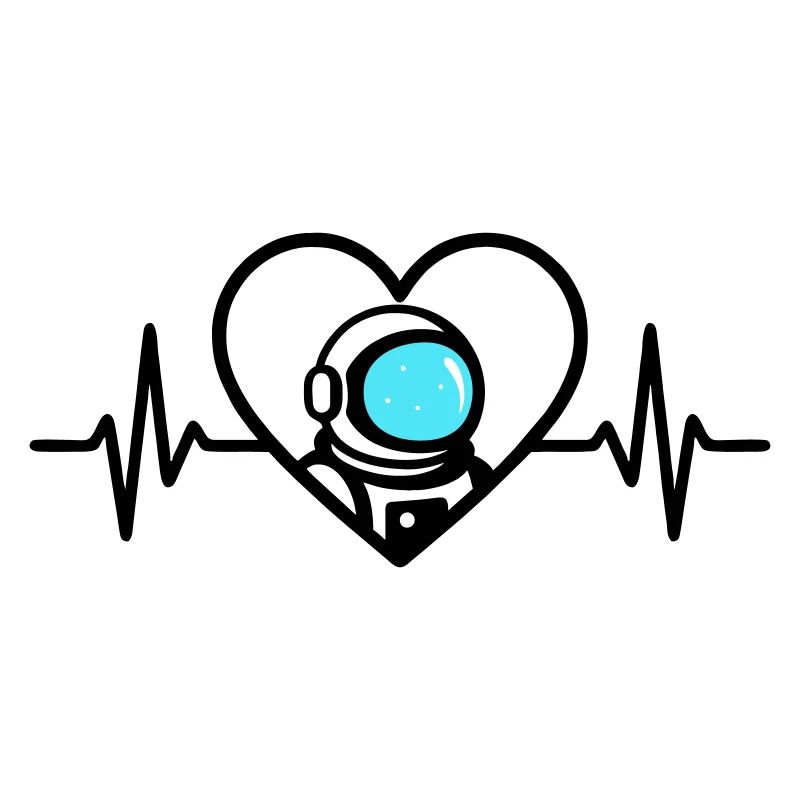 Casque Cosmos de voyage dans l’espace Astronaute Heart