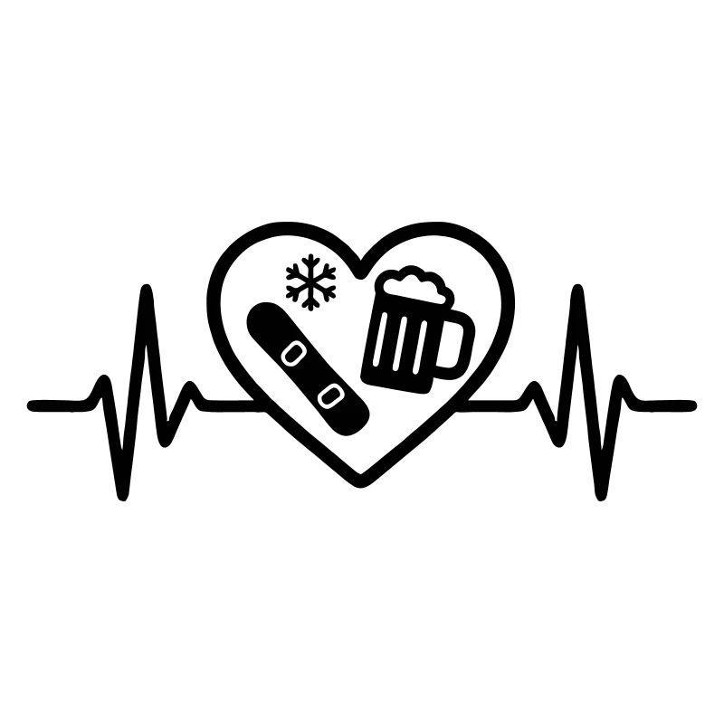Herz Snowboard Bier