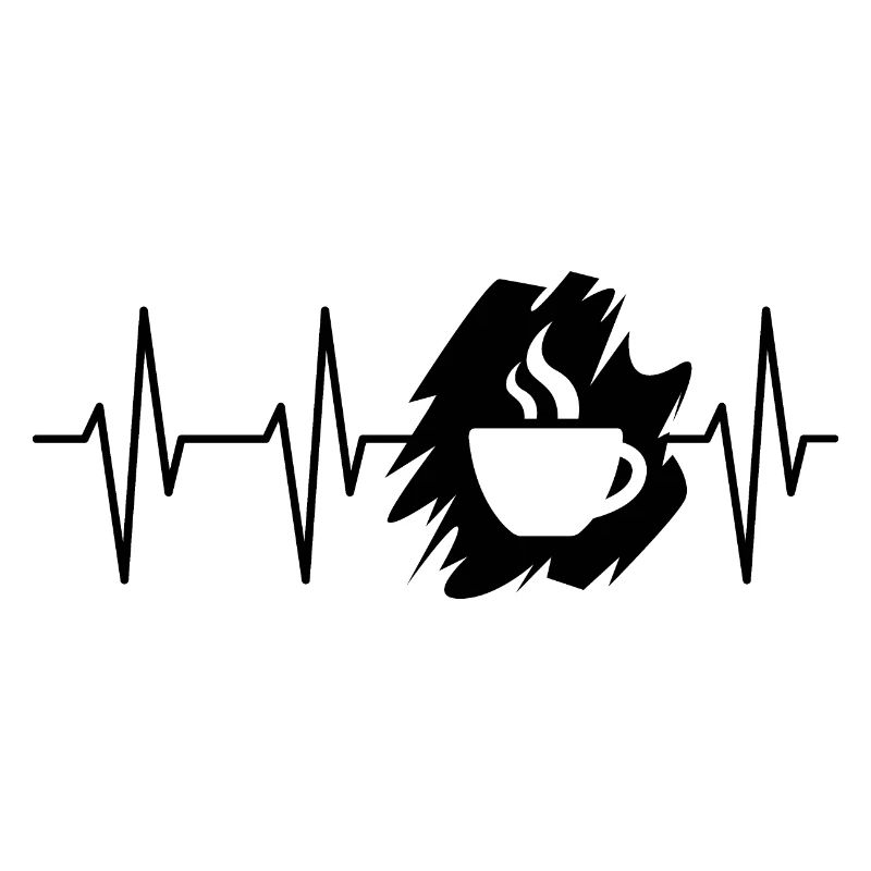 pulse coffee café heartbeat icon icon bar mug