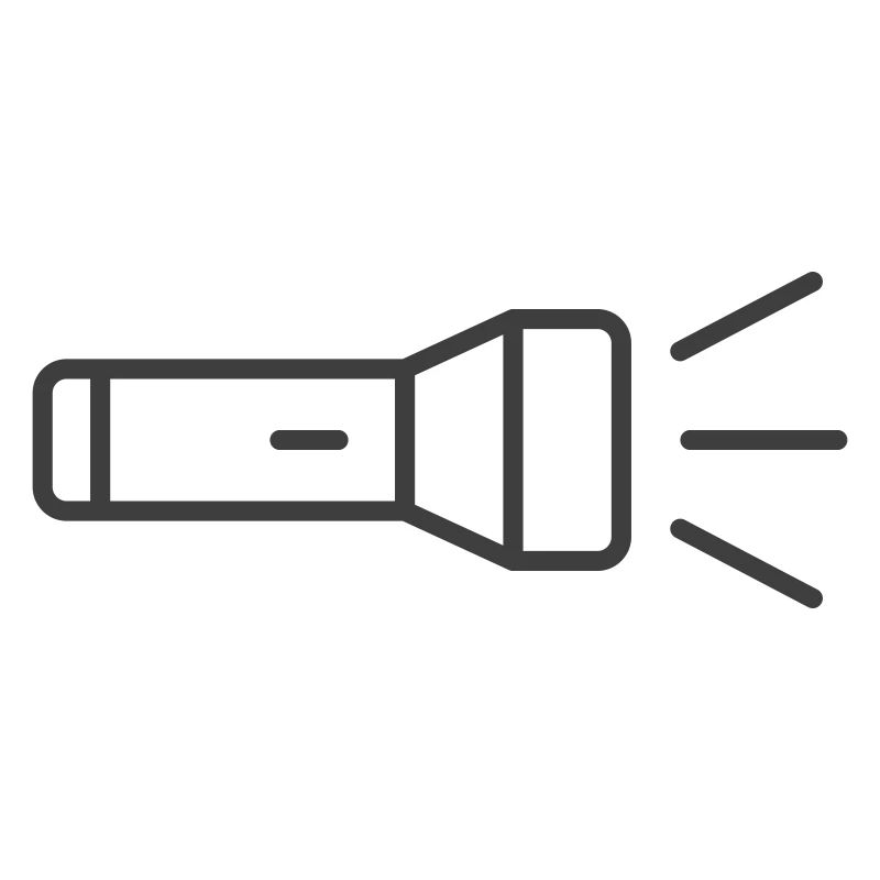 Flashlight Line Icon