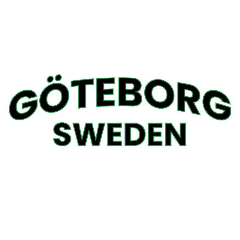 Conception du texte néon vert de Goteborg