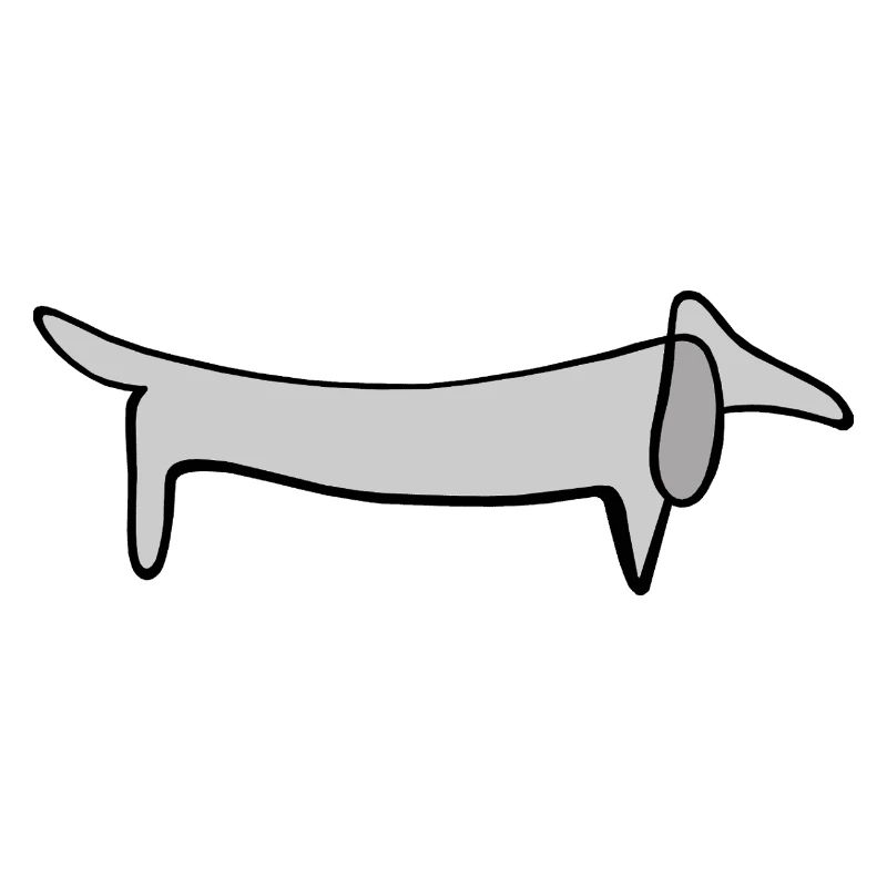 Hund Strichzeichnung