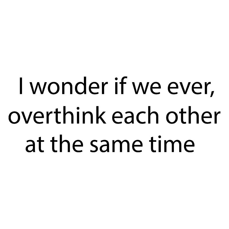 Statement lettering Overthinking