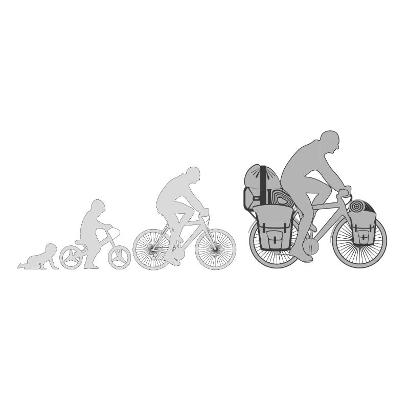 Evolution Radfahrer, Radreisender