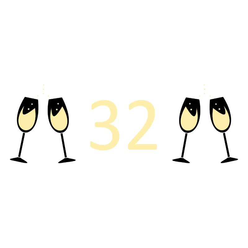 32e anniversaire 32 ans 32 ans numéro 32