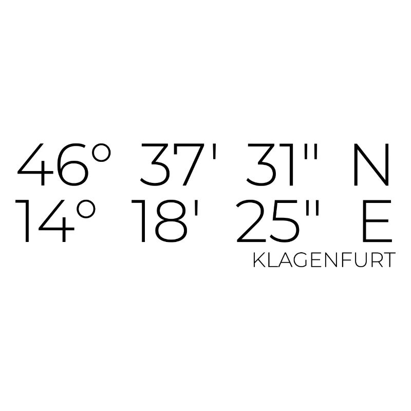 Coordinates Klagenfurt, Austria