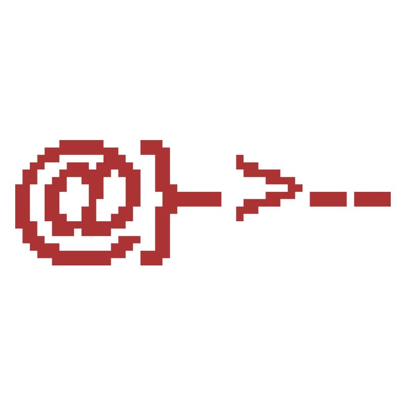 Rose Digitaldruck mit Pixel Art
