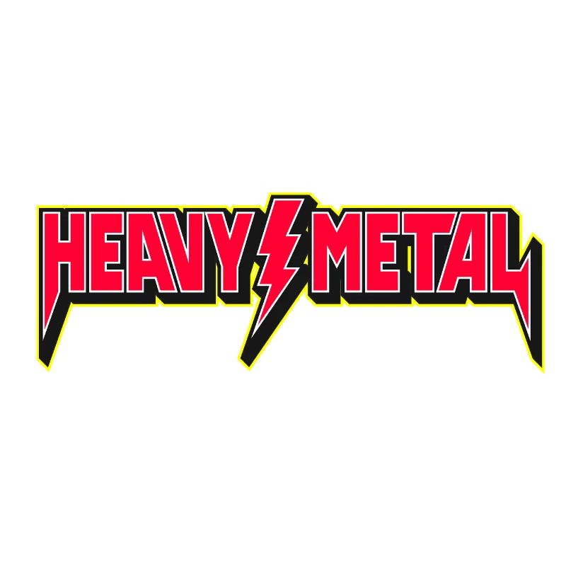 Heavy Metal Emblem mit Blitz