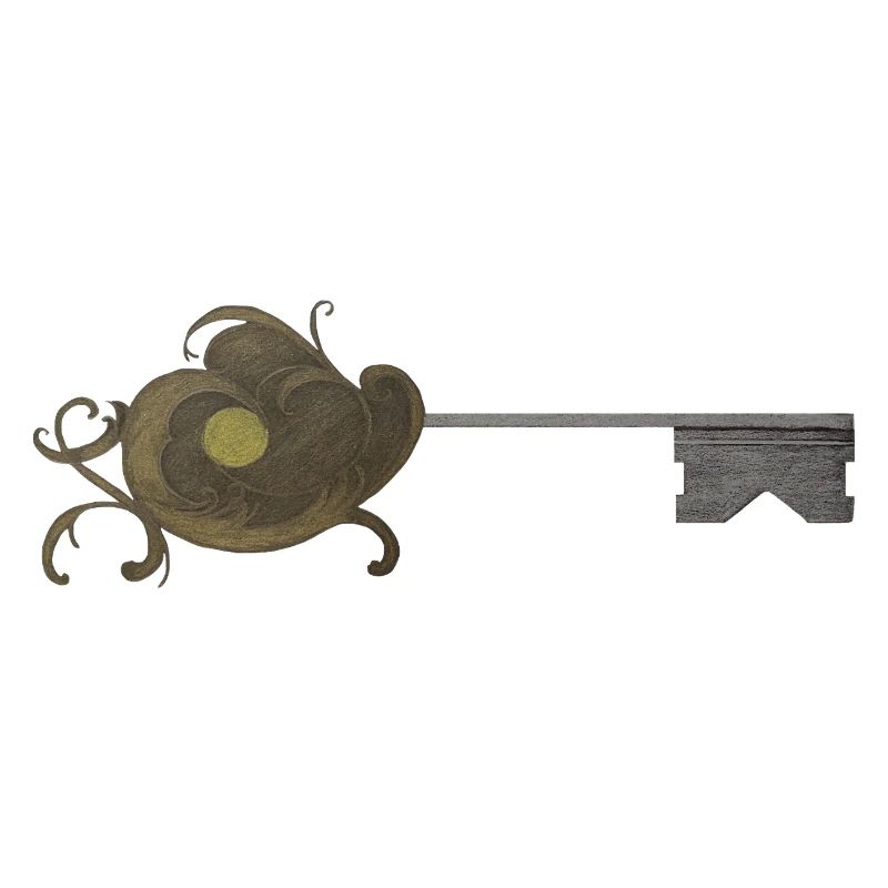 Ornate Rococo Key