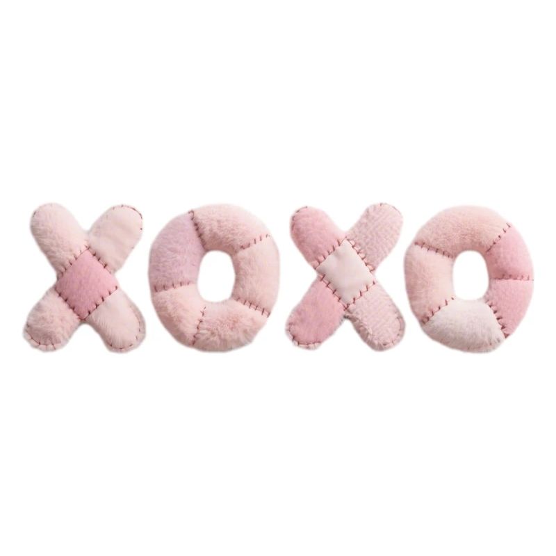 Plüsch Patchwork XOXO Design Pink