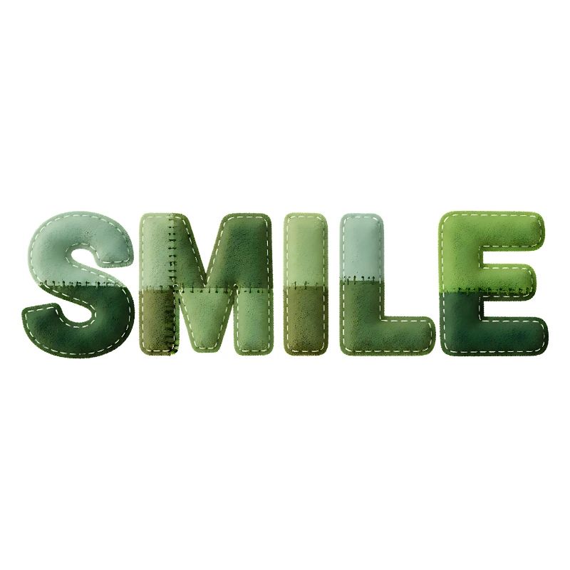 Patchwork Smile Positive motif for a good mood