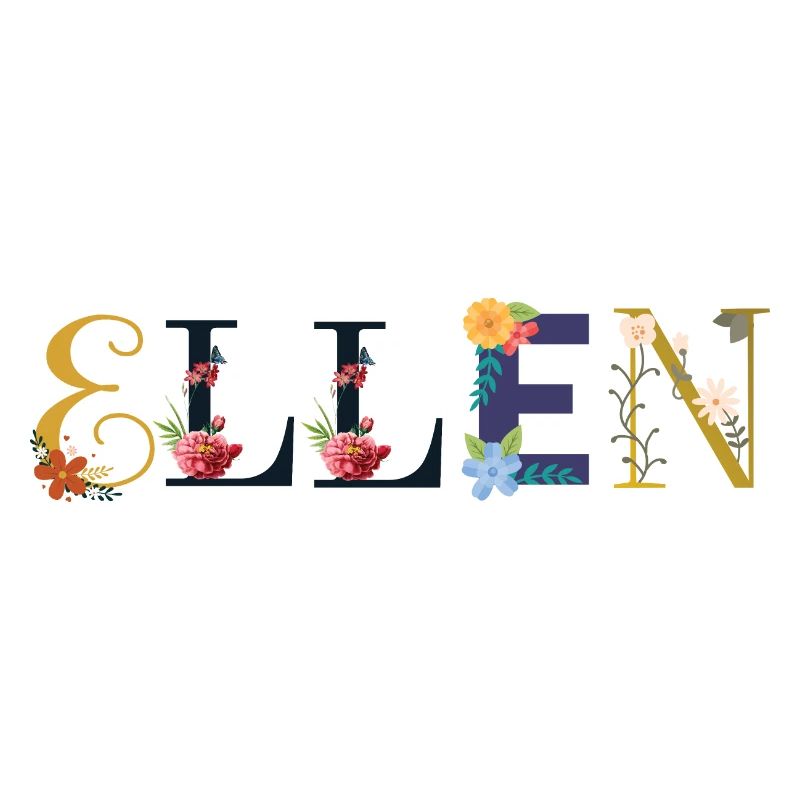 NOM ELLEN DÉCORÉ DE FLEURS