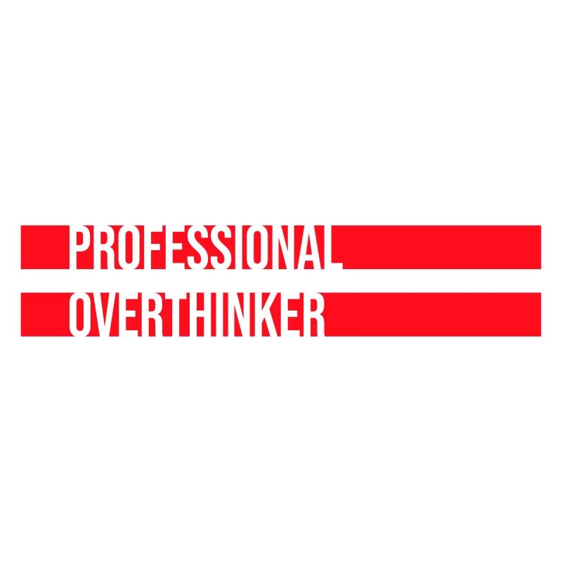 Professional Overthinker Funny Brooding Anxiety Logo