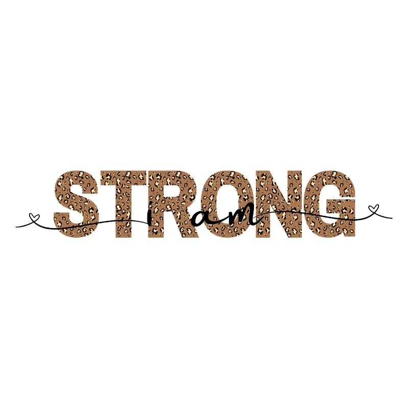 Leopard STRONG font print