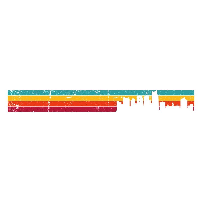 Sunset Skyline Stripes