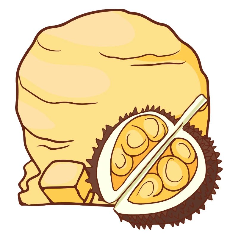 Durian Eis Speiseeis Eiskrem Eiscreme Kugeleis