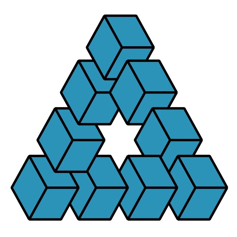 Optical illusion - Impossible figure