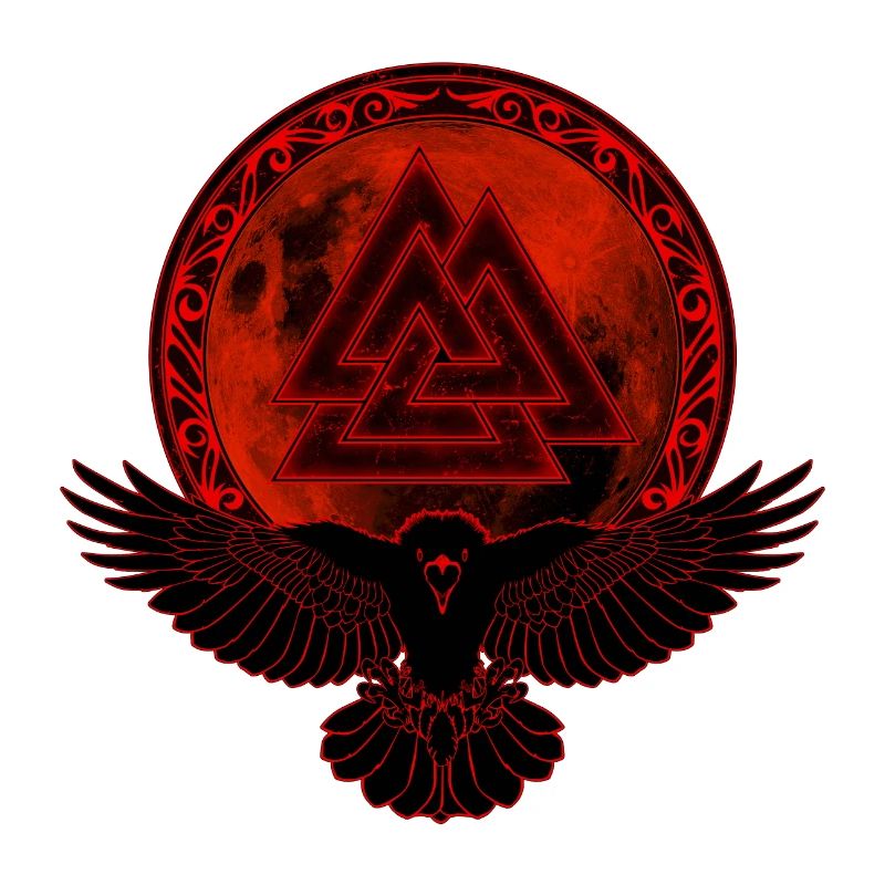 Rabe Valknut Vollmond