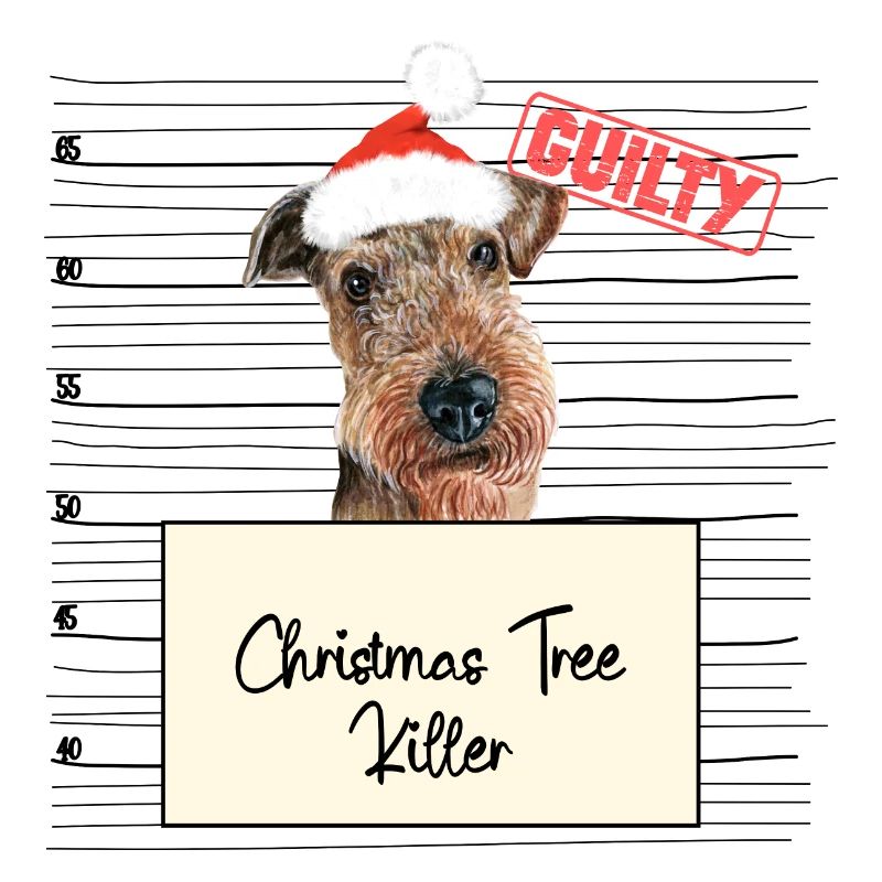 Weihnachtsbaum Umschubser Airedale Terrier
