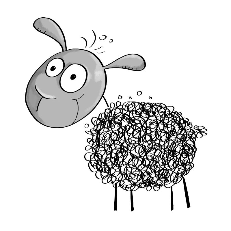 Kleines Wollschaf - Schaf Comic