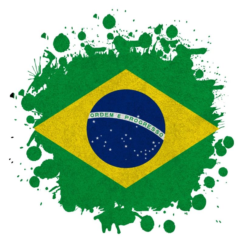 Brasilien Klecks Fleck Geschenk Flagge Südamerika