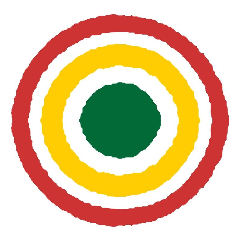 Abstract Concentric Reggae Circle Design