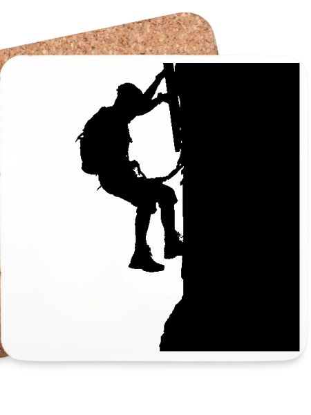 Klettersteig Geher Silhouette Schwarz