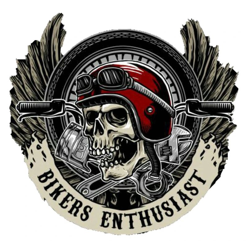 Motorradfahrer, Skull