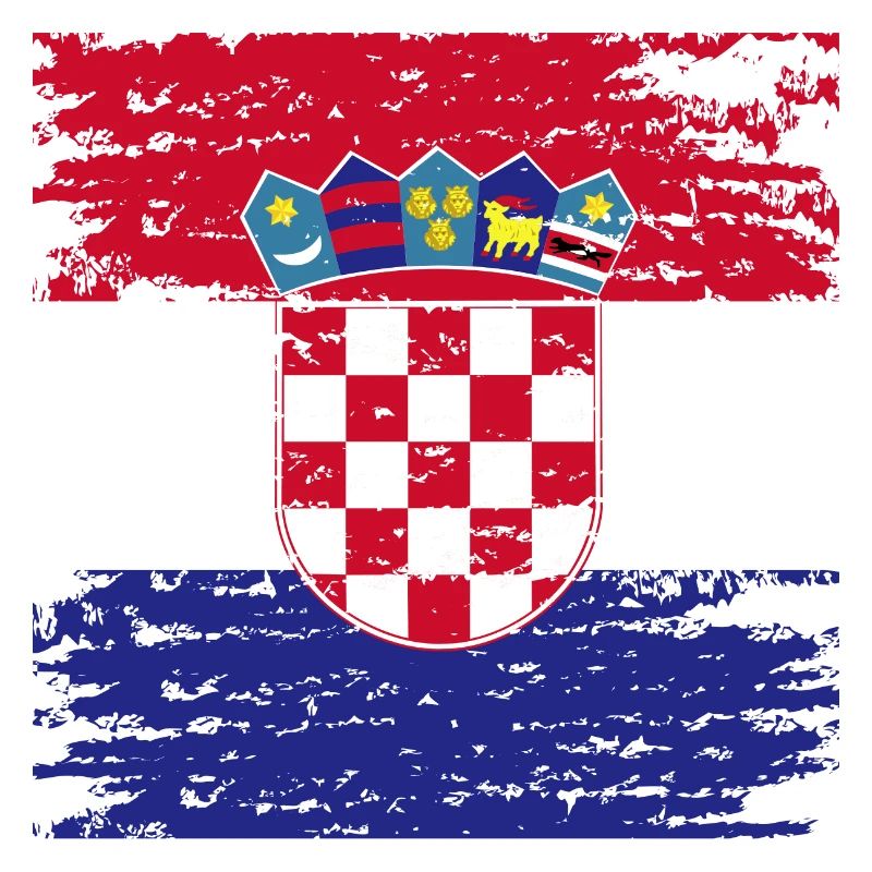 Drapeau Croate Authentique Écusson