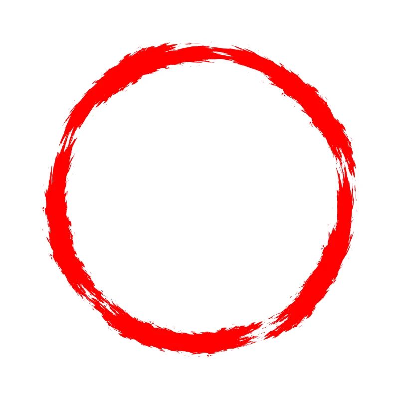 Circle symbol Circle shape red brush