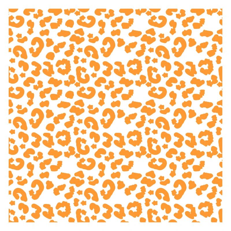 Leopard Pattern Pattern in Orange on Black
