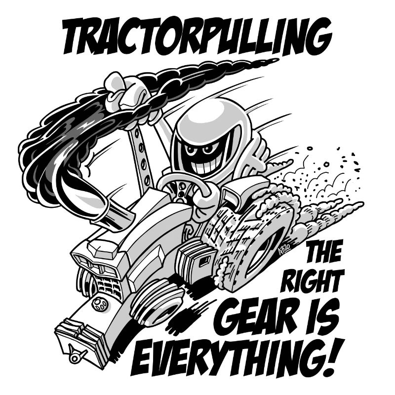 0966 tractor pulling BW