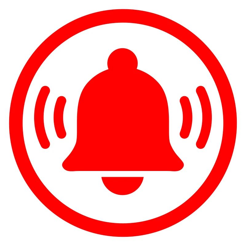 Rote klingelnde Alarmglocke