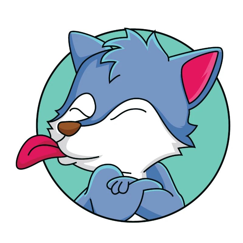 Frecher kleiner Wolf