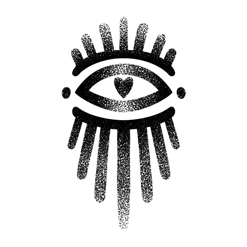 Vertical dotwork eye