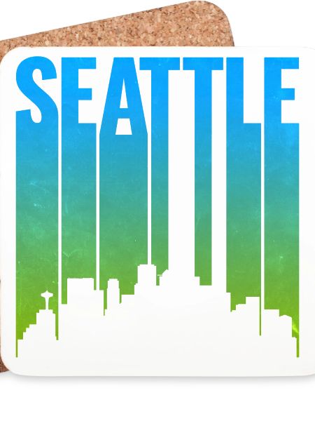 Seattle Neon Skyline Kunstdruck