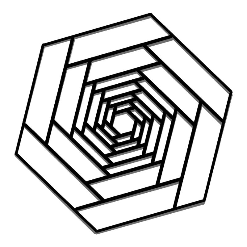 Hexagone infini design