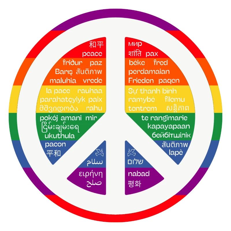 Regenbogenzeichen des Friedens.